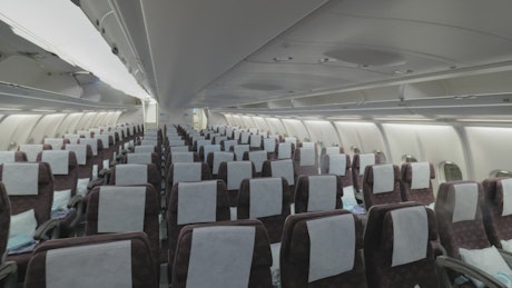 Interior of an Economy Class cabin.