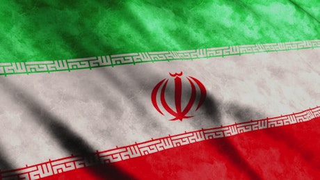 Iran flag waving in full screen