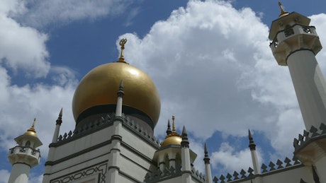 Islamic temple and the sky.