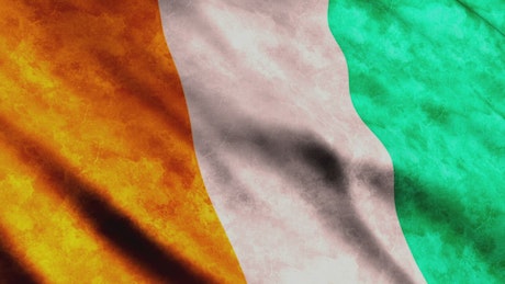Ivory Coast waving 3D flag.