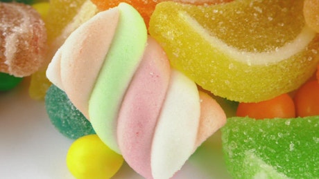 Jelly sweets, macro shot.
