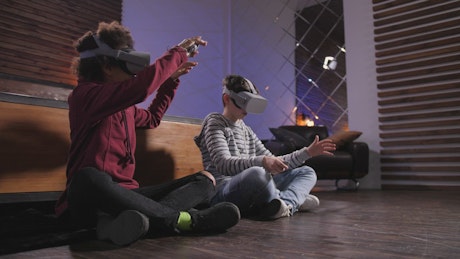 Kids using VR.