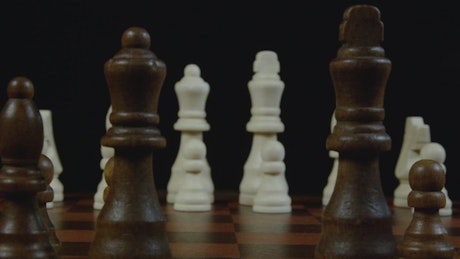 King and Queen across a Chessboard.