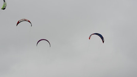 Kitesurfing over the ocean