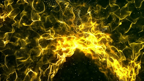 Light waves of particles moving slowly in space.