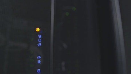 Lights in a server room.