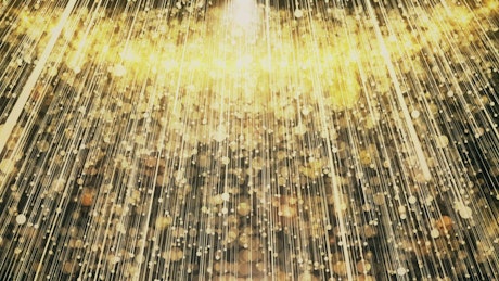 金色闪光雨，3D背景