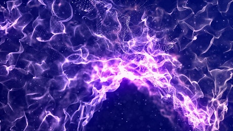 Luminous waves in purple space.