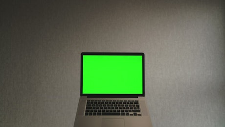 Macbook laptop with gree screen