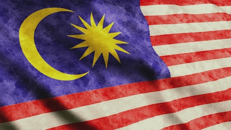 Malaysia flag waving