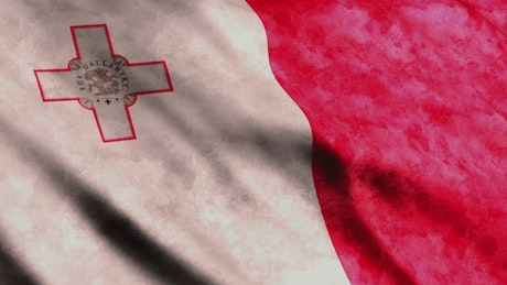 Malta waving flag in 3D