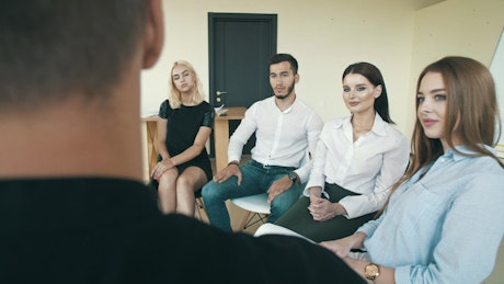Man speaking in his support group