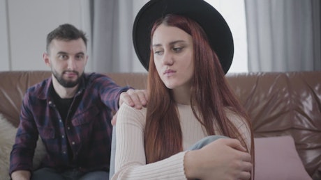 Man tries to comfort nervous girlfriend and is rejected
