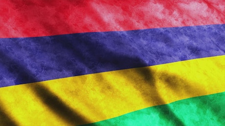 Mauritius waving flag.