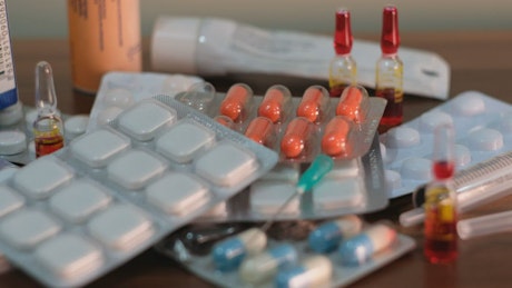Medications piled up