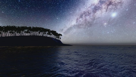 Milky Way seen from the beach.