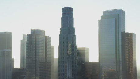 Modern style skyscrapers in Los Angeles.