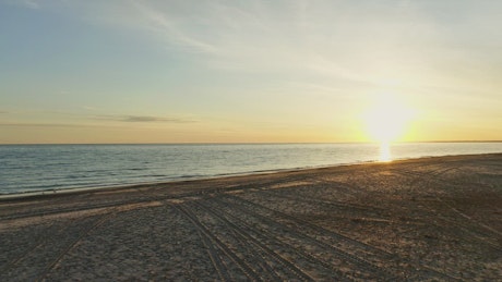 Morning sunrise at the beach.