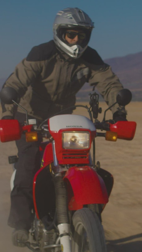 Motocross rider in the desert