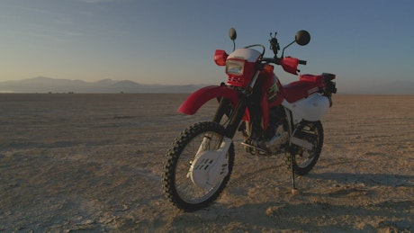 Motorcycle for motocross in the desert