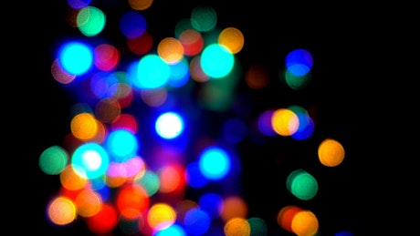 Multi colored alternating small lights bokeh
