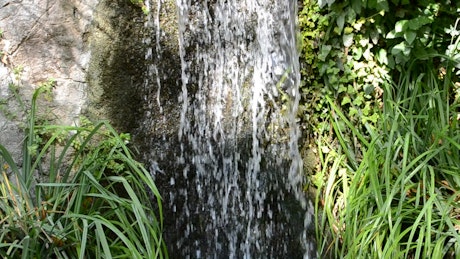 Natural spring waterfall.