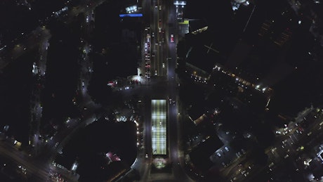 Night city traffic