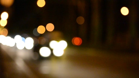 Night traffic, blurred shot