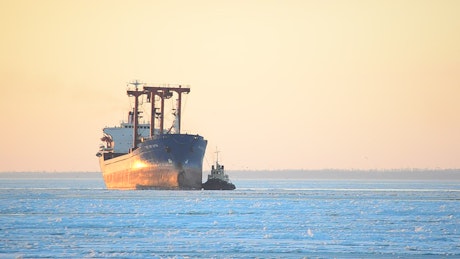 Ocean liner cargo ship.