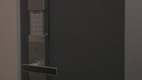 Opening a hotel door with a keypad