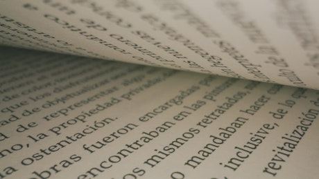 Pages of a book in Spanish