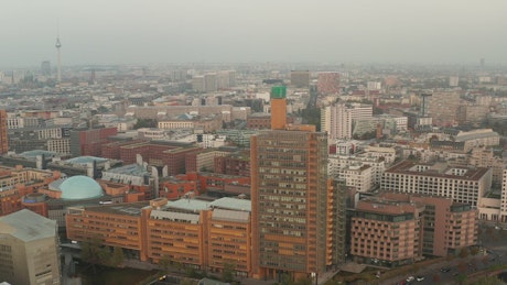Panoramic view of the European city of Berlin.
