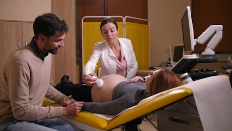 Parents during an Ultrasound