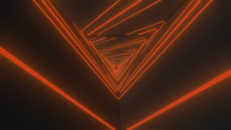 Path with shape of inverted triangle orange light