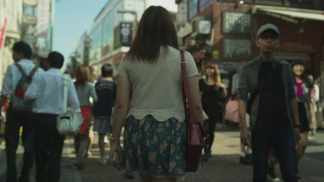 People walking in the street in Japan