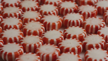 Peppermint candies close up