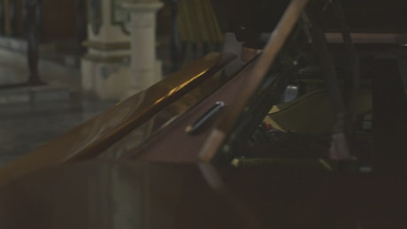 Pianist playing the piano inspired