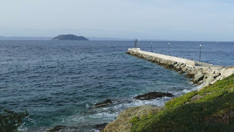 Pier into the Mediterranean Sea