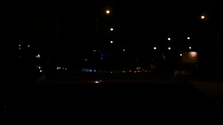 Police car lights flashing