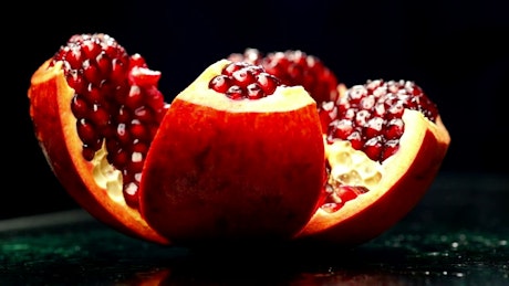 Pomegranate rotating.