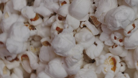 Popcorn spinning close up view