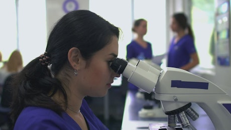 Portrait of woman working in a laboratory.
