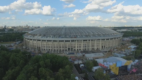 Reconstruction of a stadium in Russia