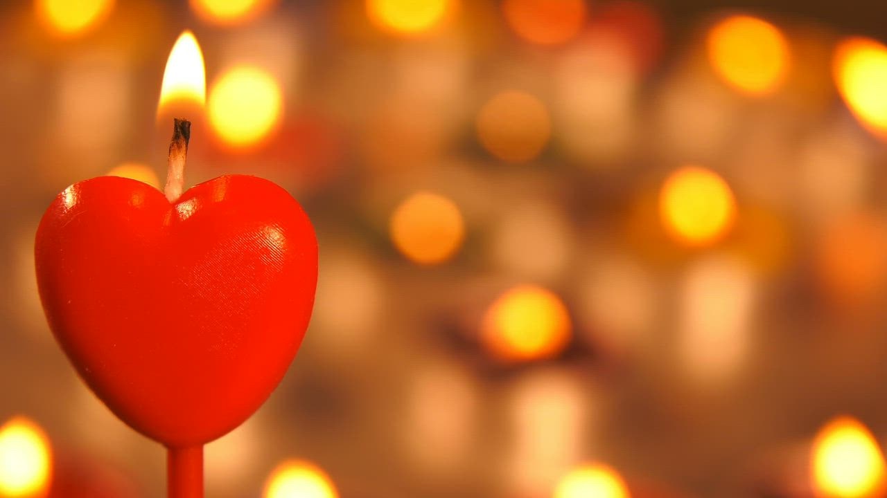 Red Heart Candle  Midnight Candles