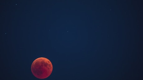 Red or blood moon time lapse.
