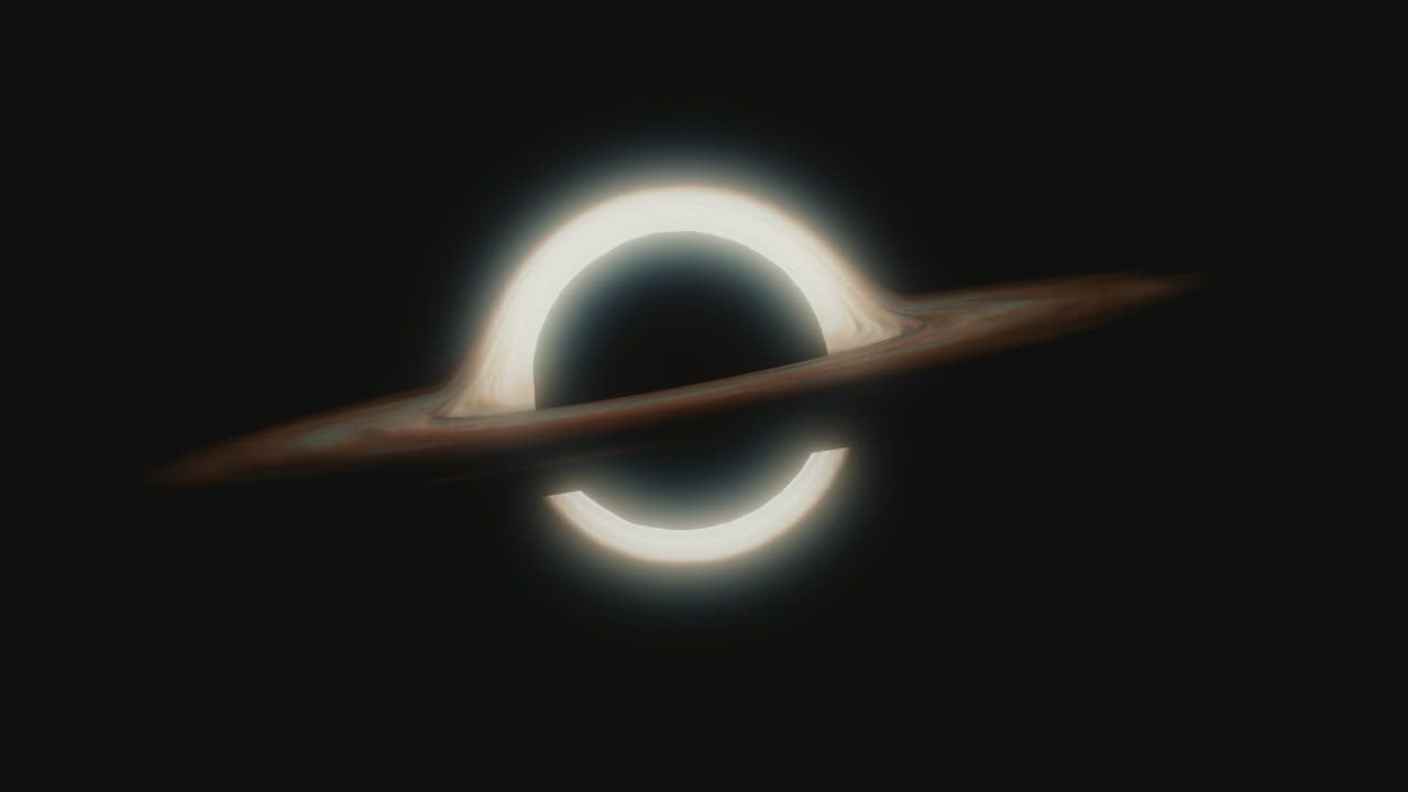 Rendering of a Black Hole rotating in th judi slot 888 e darkness of space