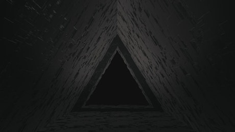 Retro triangular tunnel, 3D animation.