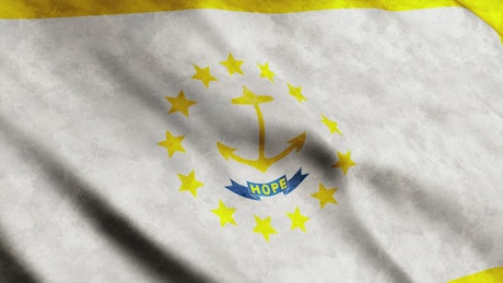 Rhode Island State waving flag