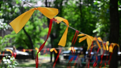 Ribbons around a forest
