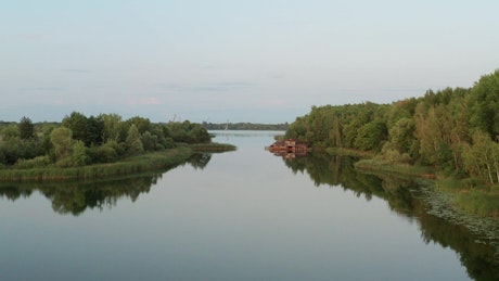 River through Chernobyl